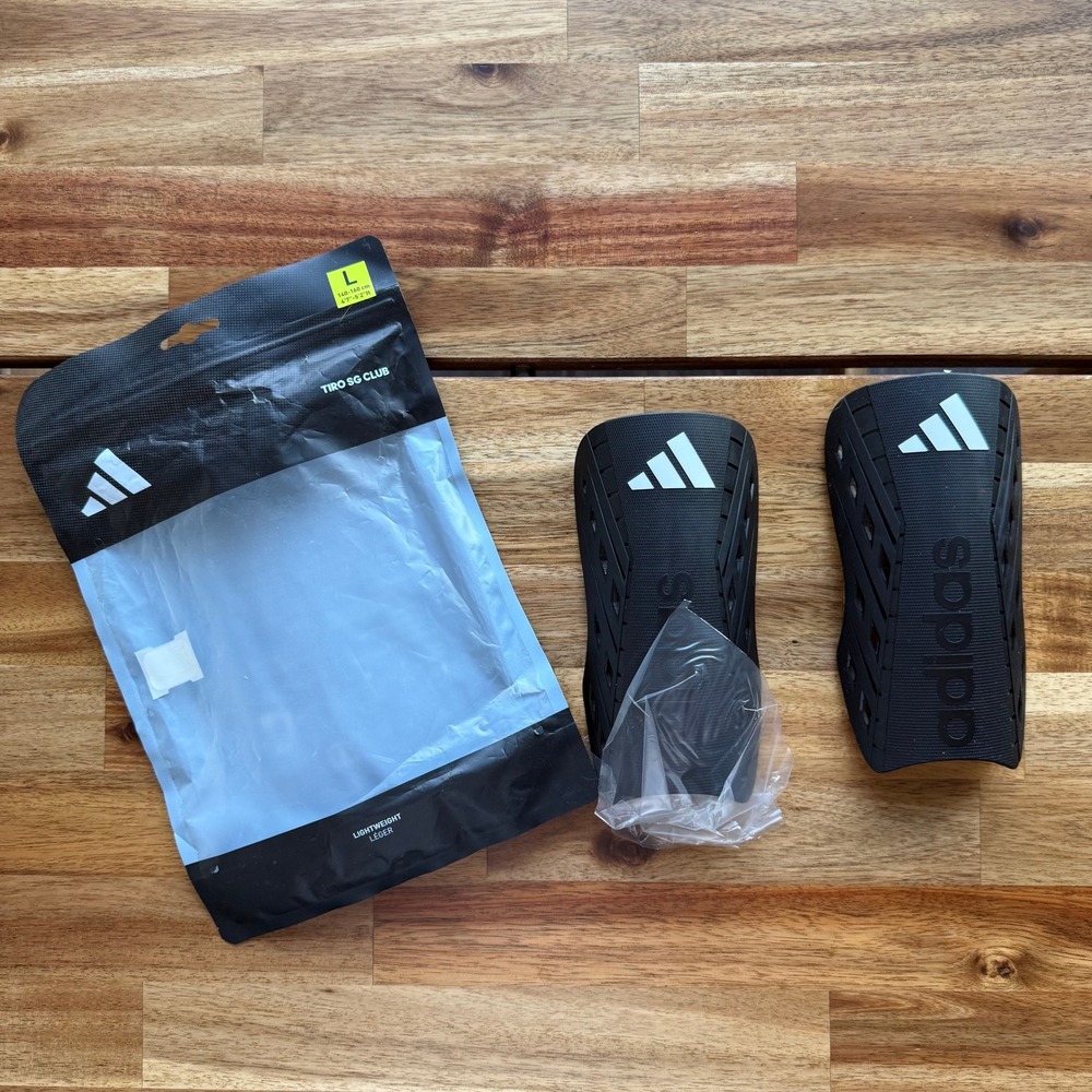 Adidas Tiro SG Club Soccer Shin Guards Black White HN5603 Mens Large NEW